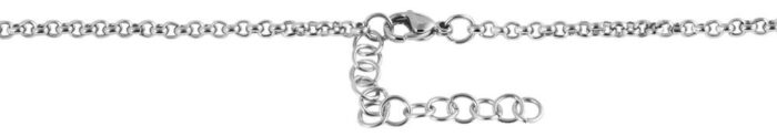 Akzent Edelstahl Damen Erbskette, Länge: 65 cm / Stärke: 3 mm - Image 3