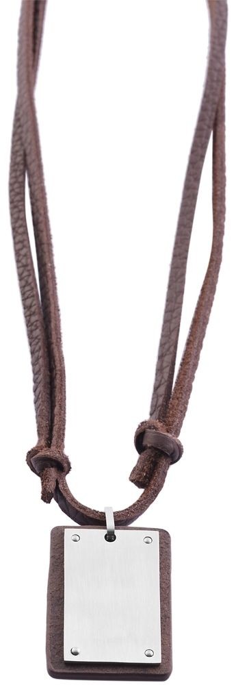 Akzent Echtleder Unisex Lederkette, Länge: 98 cm / Stärke: 4 mm