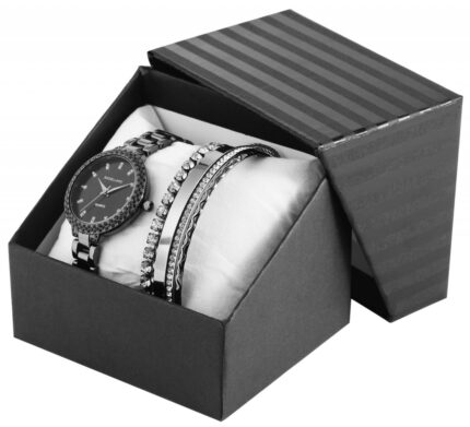 Excellanc Geschenkset, Damen, Uhr, 3 Armreifen, 2 Armbänder