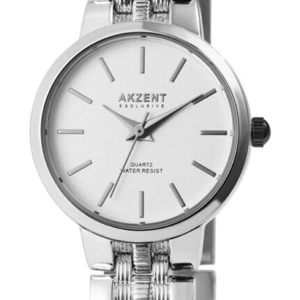 Akzent Exclusive Damenarmbanduhr mit Metallband