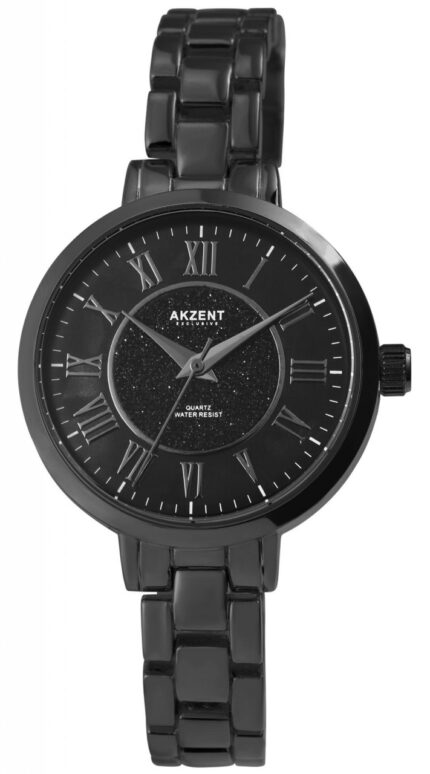 Akzent Exclusive Damenarmbanduhr mit Metallarmband