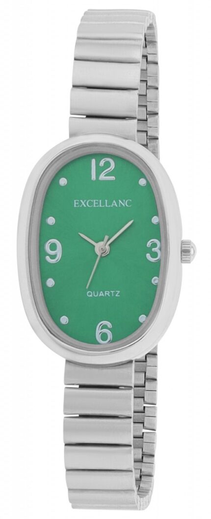 Excellanc Damenuhr - Oval mit Metallband