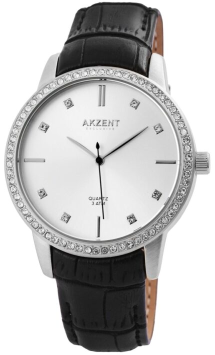 AKZENT EXCLUSIVE Damenuhr mit Band aus Lederimitat