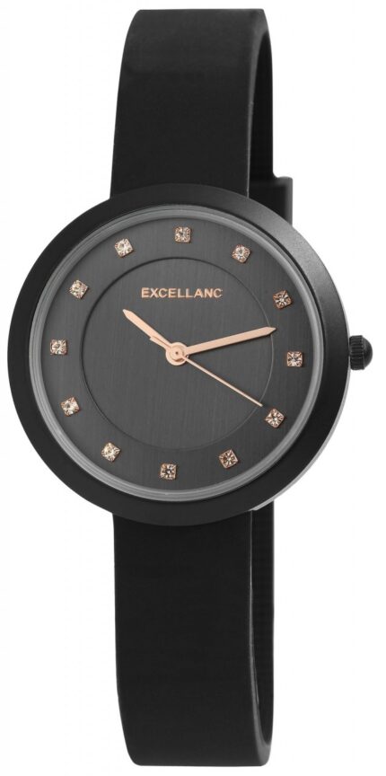 Excellanc Damenuhr mit Silikonarmband