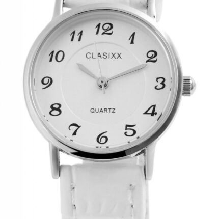 Clasixx Damenuhr mit Lederimitationsarmband