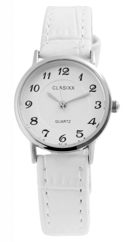 Clasixx Damenuhr mit Lederimitationsarmband