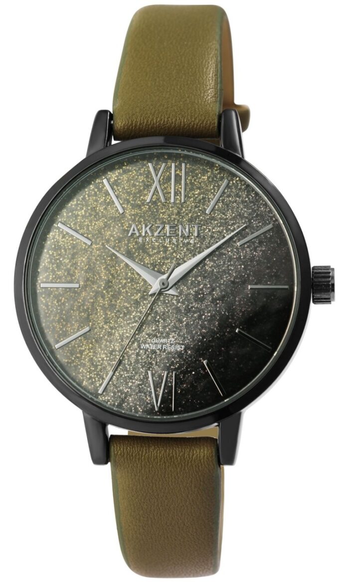 Akzent Exclusive Damenarmbanduhr mit Lederimitationsband - Image 3