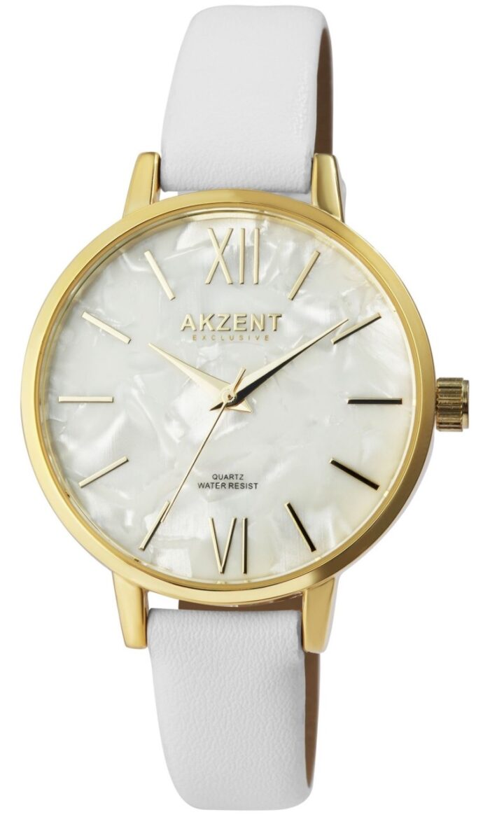 Akzent Exclusive Damenarmbanduhr mit Lederimitationsband - Image 11