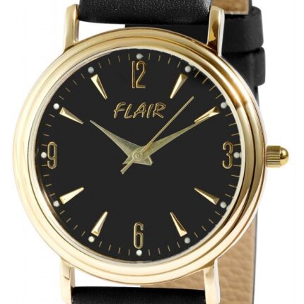 Flair Damenuhr mit Echtlederarmband, 5 ATM