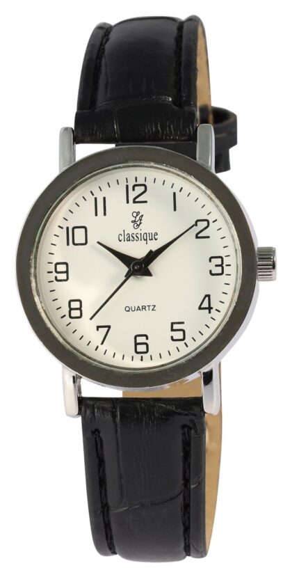 Classique Damenuhr mit Lederimitationsband, 20 cm