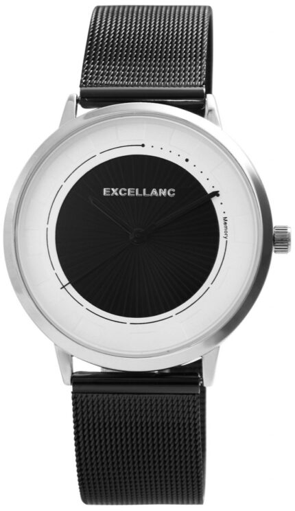 Excellanc Herrenuhr mit Edelstahl Meshband