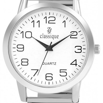Classique Herrenuhr mit Zugarmband, Edelstahl