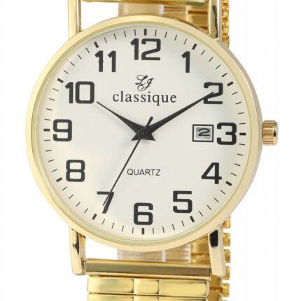 Classique Herrenuhr, Edelstahlzugarmband, Datumsanzeige