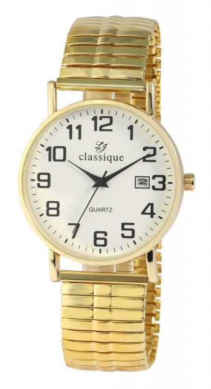 Classique Herrenuhr, Edelstahlzugarmband, Datumsanzeige