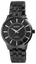 Akzent Exclusive Herrenarmbanduhr mit Metallband