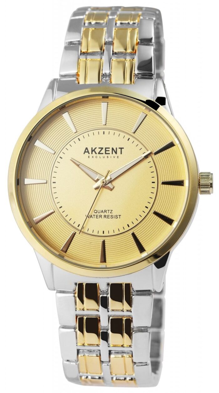 Akzent Exclusive Herrenarmbanduhr mit Metallband - Image 3