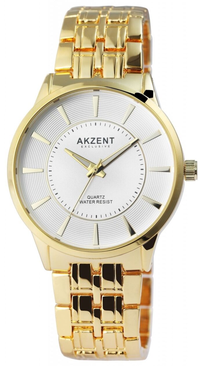 Akzent Exclusive Herrenarmbanduhr mit Metallband - Image 5