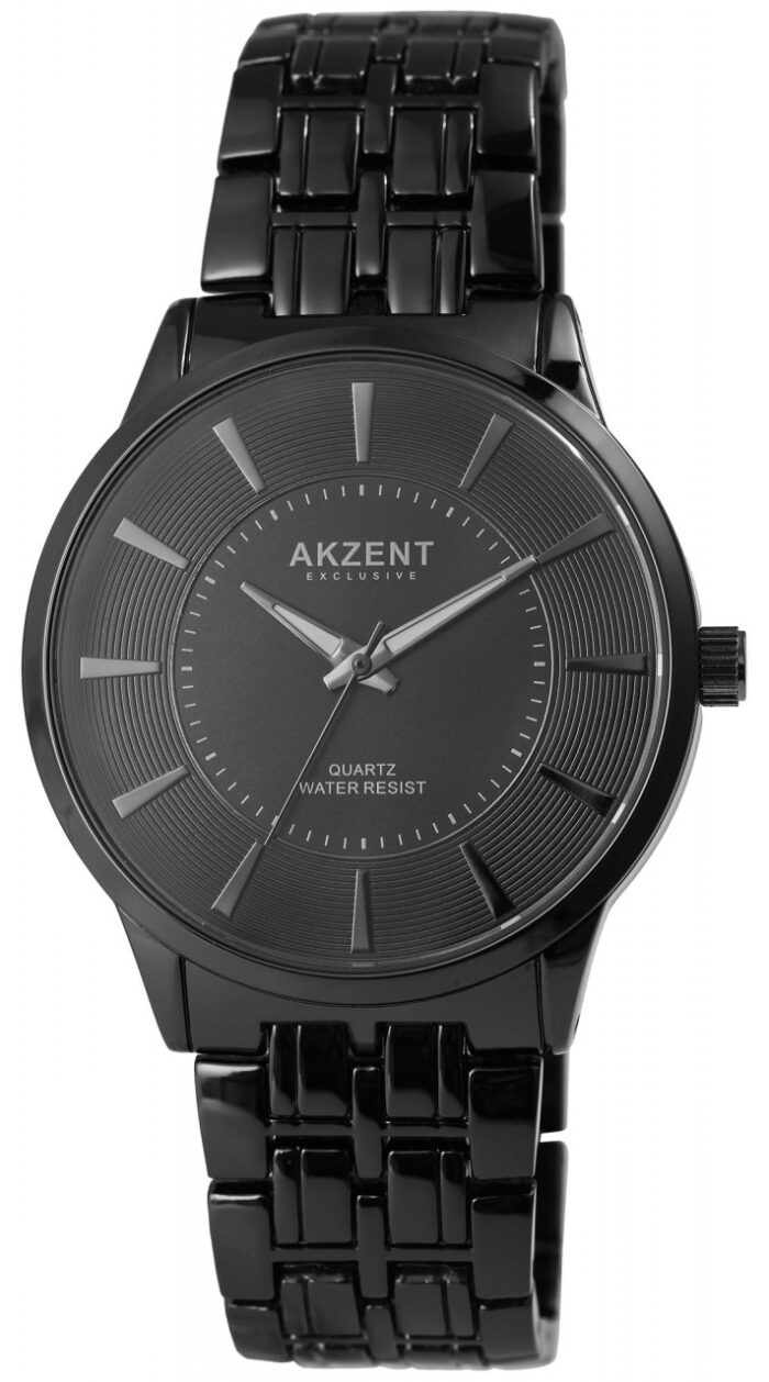 Akzent Exclusive Herrenarmbanduhr mit Metallband - Image 9