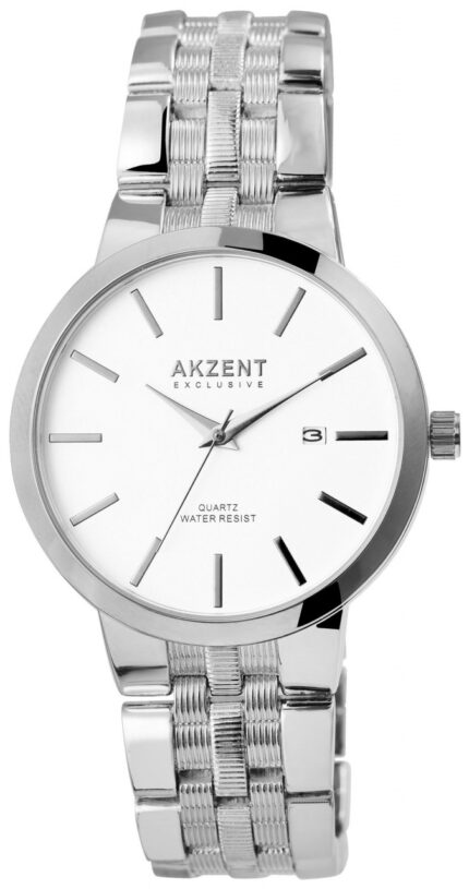 Akzent Exclusive Herrenarmbanduhr mit Metallband