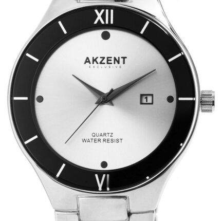 Akzent Exclusive Herrenarmbanduhr mit Metallband