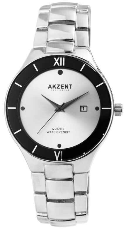 Akzent Exclusive Herrenarmbanduhr mit Metallband