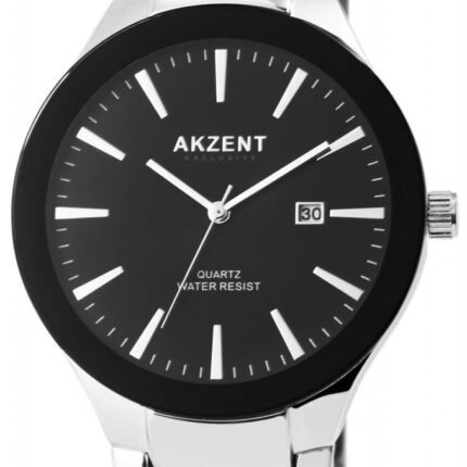 Akzent Exclusive Herrenarmbanduhr mit Metallband