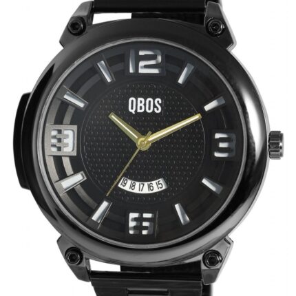 QBOS Herrenuhr mit Edelstahlband