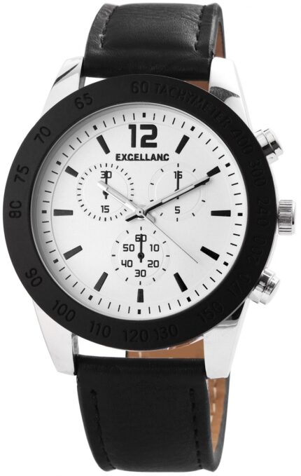 Excellanc Herren Armbanduhr mit Kunstlederband