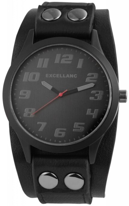 Excellanc Herrenuhr mit Band aus Lederimitat