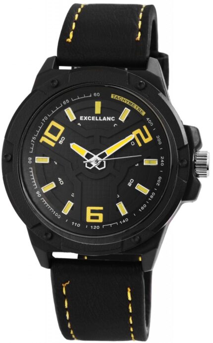 Excellanc Herrenuhr mit Band aus Lederimitat