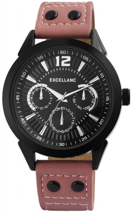 Excellanc Herrenuhr mit Band aus Lederimitat