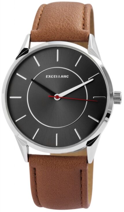 Excellanc Herrenuhr mit Band aus Lederimitat