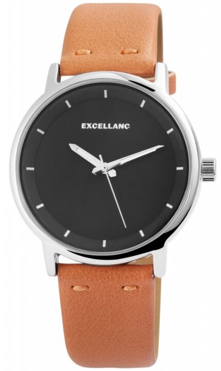 Excellanc Herrenuhr mit Band aus Lederimitat