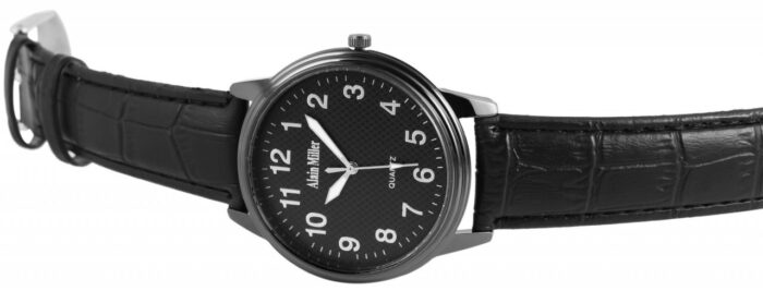 Alain Miller Herrenarmbanduhr mit Lederimitationsarmband - Image 4