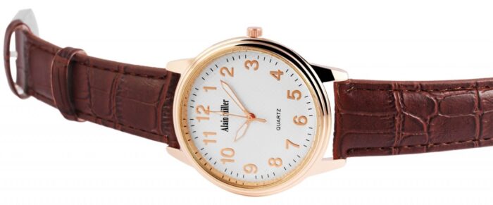 Alain Miller Herrenarmbanduhr mit Lederimitationsarmband - Image 7