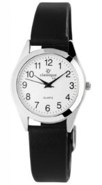 Classique Herrenuhr mit Lederimitationsarmband