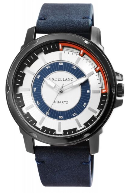 Excellanc Herrenuhr mit Band aus Lederimitat