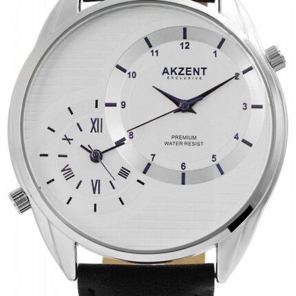 AKZENT EXCLUSIVE Herrenuhr mit Band aus Lederimitat