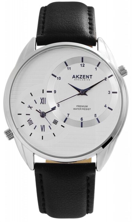 AKZENT EXCLUSIVE Herrenuhr mit Band aus Lederimitat