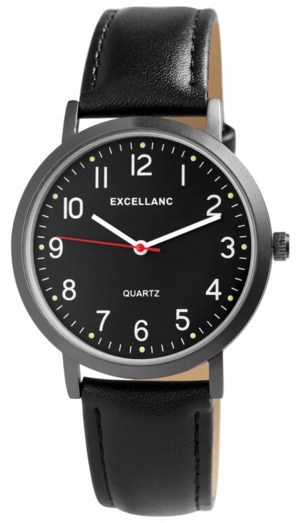 Excellanc Herrenuhr mit Armband aus Kunstleder