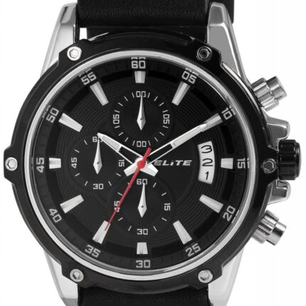 ELITE Herrenchronograph mit Echtlederband
