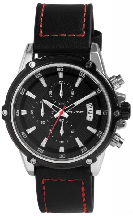 ELITE Herrenchronograph mit Echtlederband