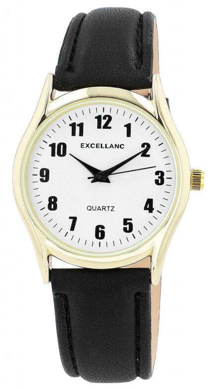 Excellanc Herrenuhr mit Lederimitations-Armband, Ø 36 mm