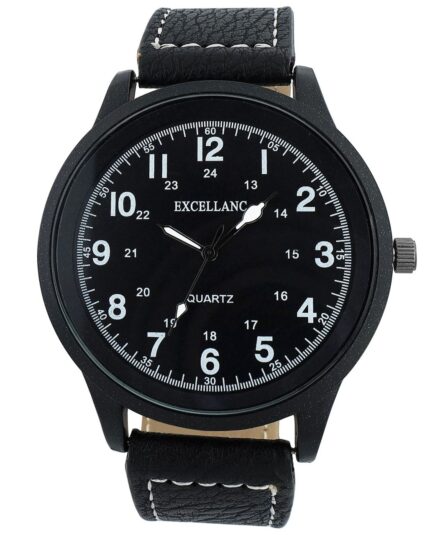 Excellanc Lederimitaionsarmband Herrenuhr in verschiedenen Farben