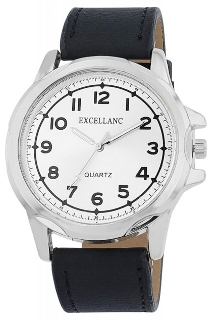 Excellanc Herrenuhr, Lederimitationsarmband, verschiedene Farben