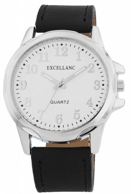 Excellanc Herrenuhr mit Lederimitationsarmband, verschiedene Farben