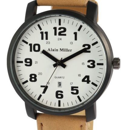 Alain Miller Herrenuhr mit Lederimitationsband