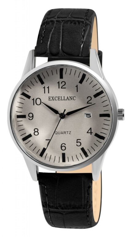 Excellanc Herrenuhr mit Band aus Lederimitat