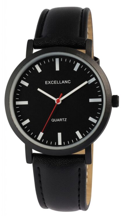 Excellanc Herrenuhr mit Armband aus Kunstleder, 24 cm