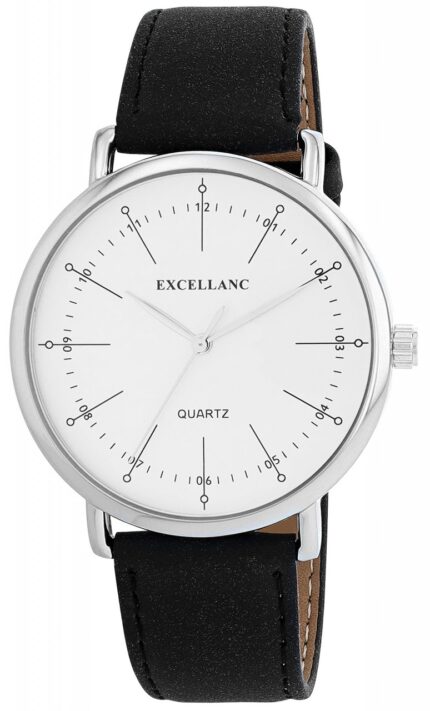 Excellanc Herrenuhr, Lederimitat, Ø 42 mm